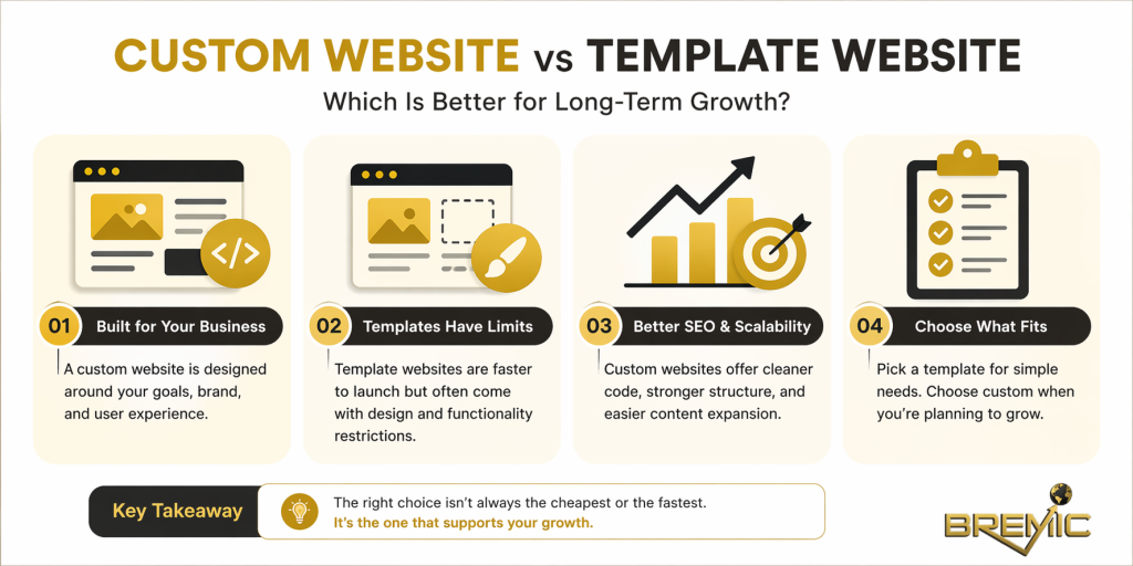 Custom Website vs Template Website