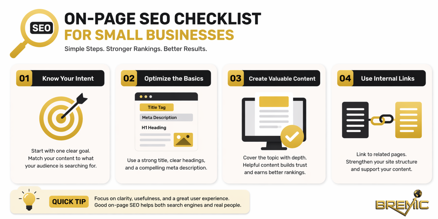 On-Page SEO Checklist for Small Businesses