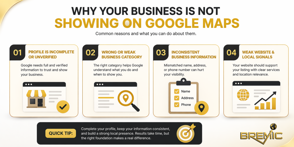 Why Your Business Is Not Showing on Google Maps