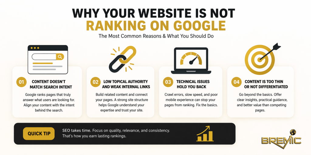 Why Your Website Is Not Ranking on Google